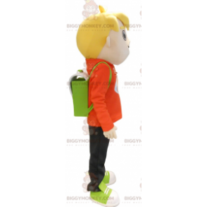 Little Blonde School Boy BIGGYMONKEY™ Mascot Costume –