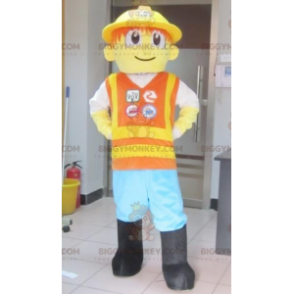 Traje de mascote colorido amarelo e laranja Playmobil Lego