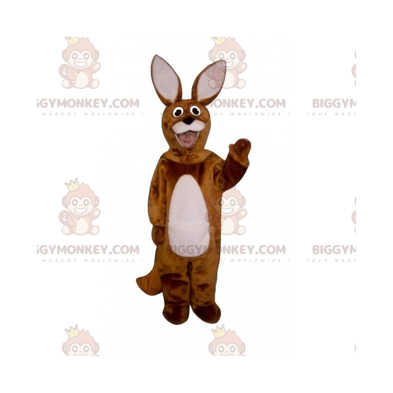 BIGGYMONKEY™ Waldtier-Maskottchen-Kostüm – Hase mit großen