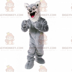 BIGGYMONKEY™ Forest Animalsin maskottiasu - harmaa susi -