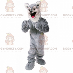 Στολή μασκότ ζώων του δάσους BIGGYMONKEY™ - Γκρίζος Λύκος -