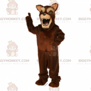 BIGGYMONKEY™ Forest Animalsin maskottiasu - ruskea susi -