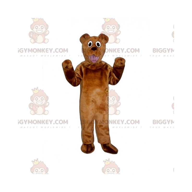 Bruine beer BIGGYMONKEY™ mascottekostuum met een leuke