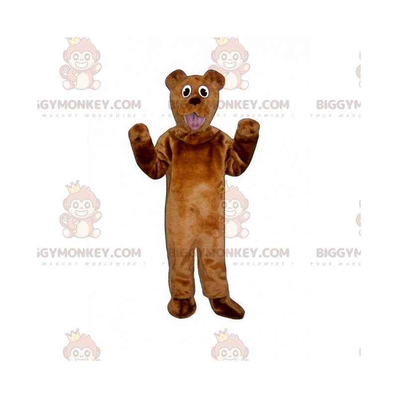 Brun bjørn BIGGYMONKEY™ maskotkostume med et sjovt look -