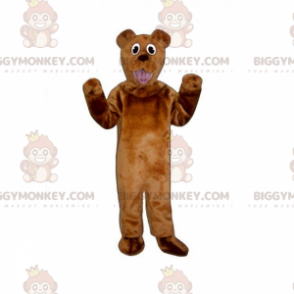 Στολή μασκότ καφέ αρκούδας BIGGYMONKEY™ με διασκεδαστική