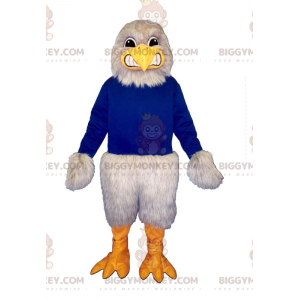BIGGYMONKEY™ Graugeier-Adler-Maskottchen-Kostüm in Blau -