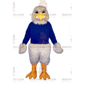 Kostým maskota BIGGYMONKEY™ Gray Vulture Eagle v modrém –