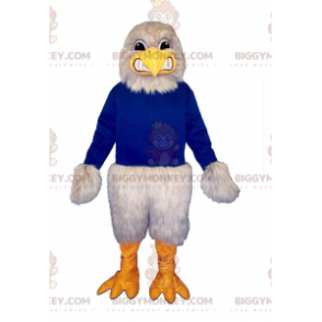 BIGGYMONKEY™ Grey Vulture Eagle -maskottiasu, joka on