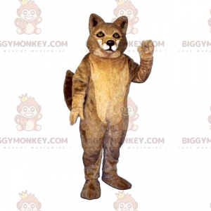 BIGGYMONKEY™ Waldtier-Maskottchen-Kostüm – Silberhaariger Fuchs