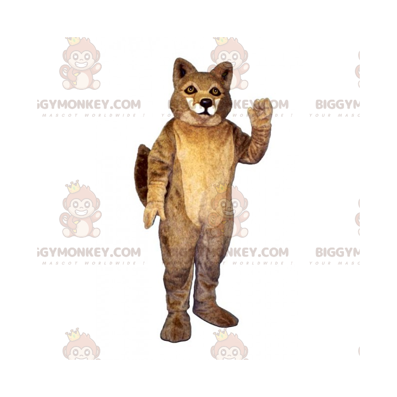 Costume mascotte BIGGYMONKEY™ volpe bianca e Formato L (175-180 CM)