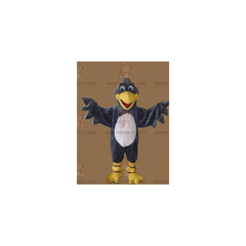 BIGGYMONKEY™ Mascot Costume Gray Yellow and White Vulture -