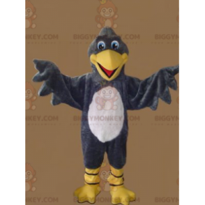 BIGGYMONKEY™ Mascot Costume Gray Yellow and White Vulture –