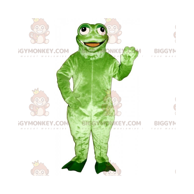 BIGGYMONKEY™ Jungle Animals Mascot Costume - Wacky Green Frog –