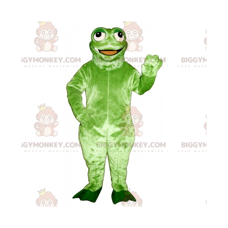 BIGGYMONKEY™ Jungle Animals Mascot Costume - Skør grøn frø -