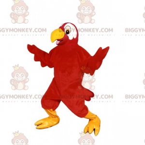 BIGGYMONKEY™ Dschungeltier-Maskottchen-Kostüm – Roter Papagei -