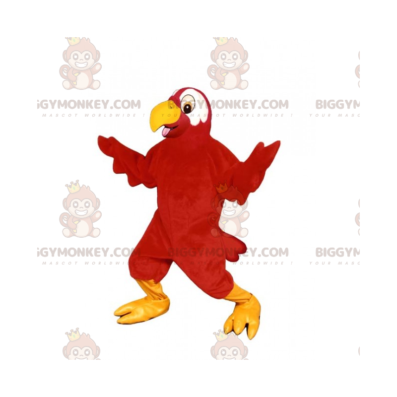 BIGGYMONKEY™ Jungle dieren mascottekostuum - rode papegaai -