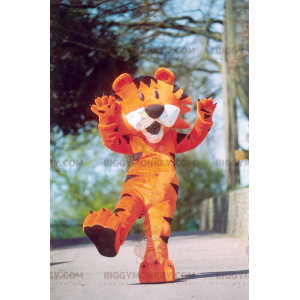 Costume de mascotte BIGGYMONKEY™ de petit tigre orange noir et