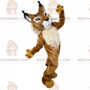 BIGGYMONKEY™ Savanna Animals Maskotdräkt - Two-Tone Lynx -