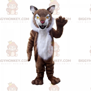 BIGGYMONKEY™ Savanna Animalsin maskottiasu - valkoinen