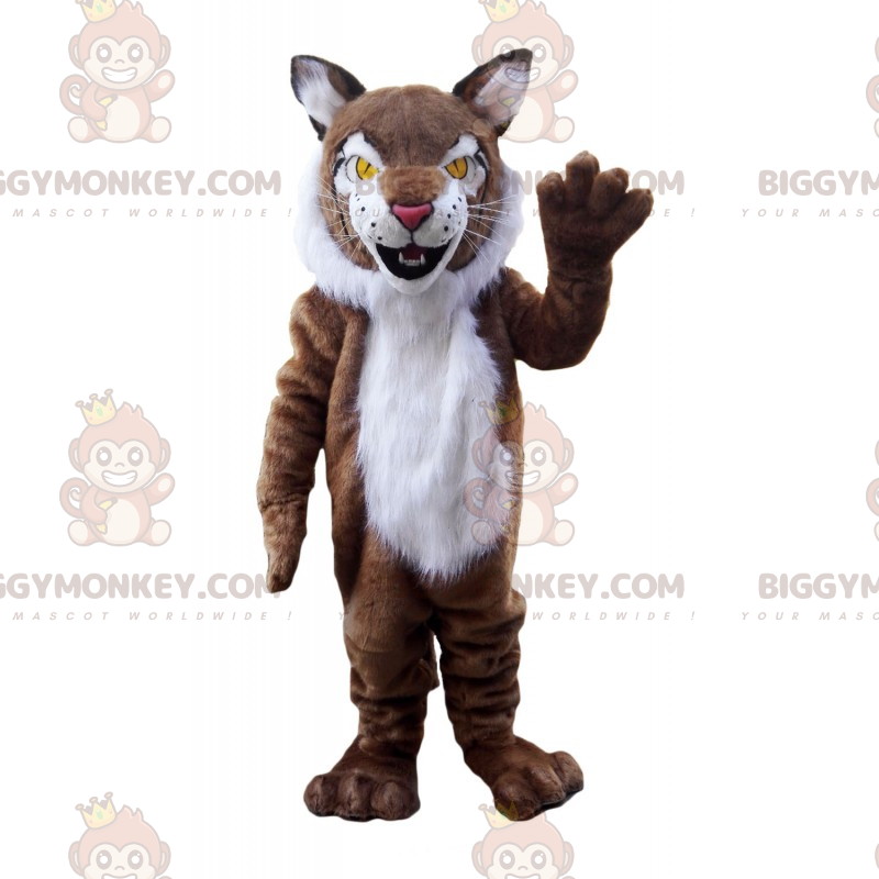 BIGGYMONKEY™ savanne dieren mascotte kostuum - witbuiktijger -