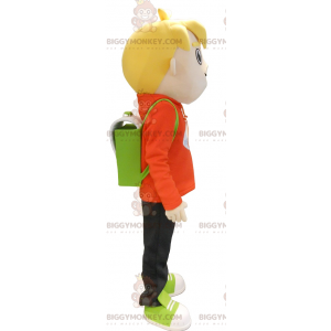 Little Blonde School Boy BIGGYMONKEY™ Mascot Costume -