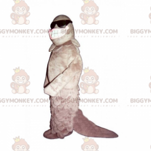 BIGGYMONKEY™ Zeedier-mascottekostuum - Vis met donkere bril -
