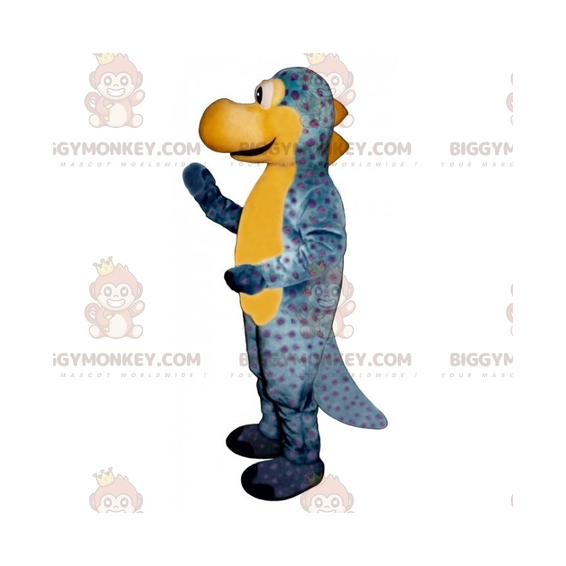 BIGGYMONKEY™ maskotkostume til forhistoriske dyr - blå dinosaur