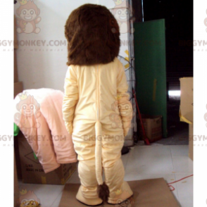 Traje de mascote de leão BIGGYMONKEY™ com juba marrom –