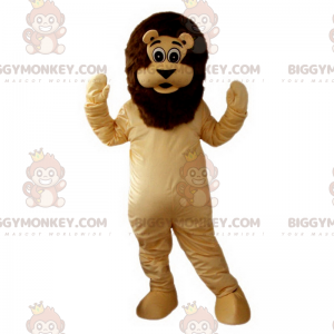 Costume da mascotte Leone BIGGYMONKEY™ con criniera marrone -