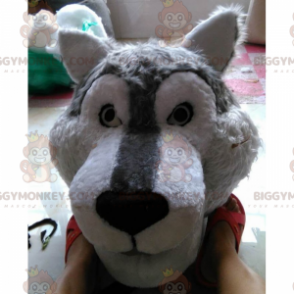 BIGGYMONKEY™ Mascottekostuum voor wilde dieren - Lachende wolf