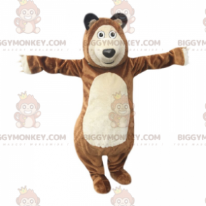 Wild Animal BIGGYMONKEY™ maskottiasu - ruskea karhu -