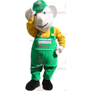 BIGGYMONKEY™ Sneeuwman-mascottekostuum met pet en overall -