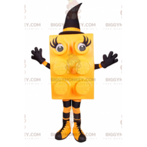 Lego Brick BIGGYMONKEY™ Mascot Costume - Yellow Witch –