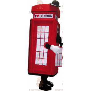 Disfraz de mascota de cabina telefónica inglesa BIGGYMONKEY™ -