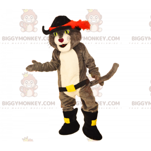 BIGGYMONKEY™ Cat Boots-mascottekostuum met zwaard -