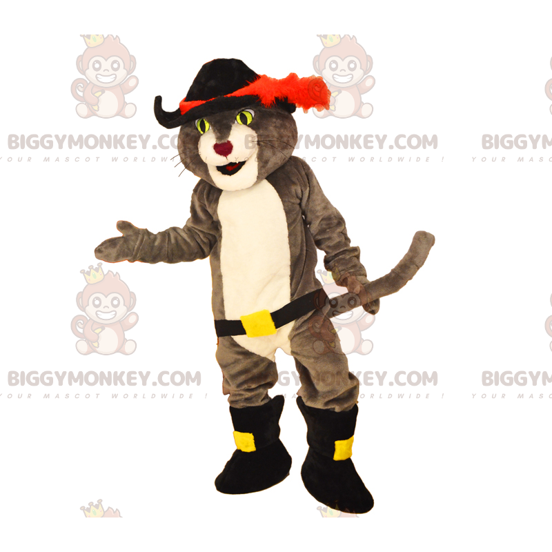 Costume de mascotte BIGGYMONKEY™ chat botte avec une épée -