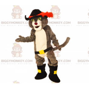 Traje de mascote de botas de gato BIGGYMONKEY™ com espada –