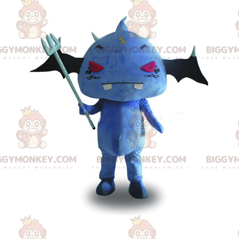 Costume de mascotte BIGGYMONKEY™ chauve souris bleu et yeux