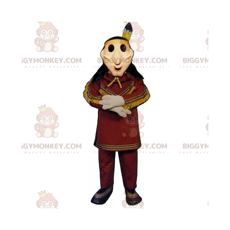 Costume de mascotte BIGGYMONKEY™ Chef de tribu Amérindienne -