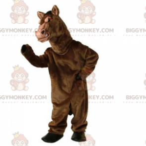 BIGGYMONKEY™ Bruin glanzend paard mascottekostuum -