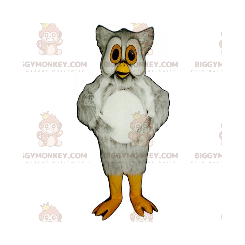 BIGGYMONKEY™ keltainen pöllön maskottiasu - Biggymonkey.com