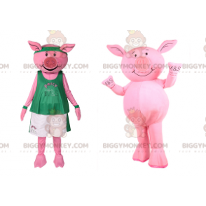 BIGGYMONKEY™ Costume da mascotte di maiale in abbigliamento