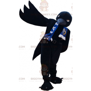 BIGGYMONKEY™ Raven Rugby-Spieler-Maskottchen-Kostüm -