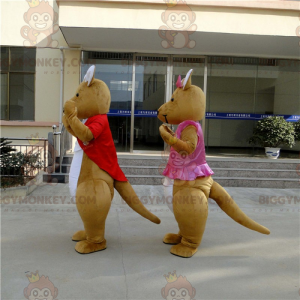 Traje de mascote de casal canguru BIGGYMONKEY™ – Biggymonkey.com