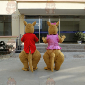 Costume de mascotte BIGGYMONKEY™ couple de kangourou -