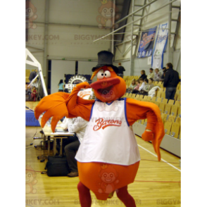 Costume de mascotte BIGGYMONKEY™ de bonhomme d'oiseau orange -