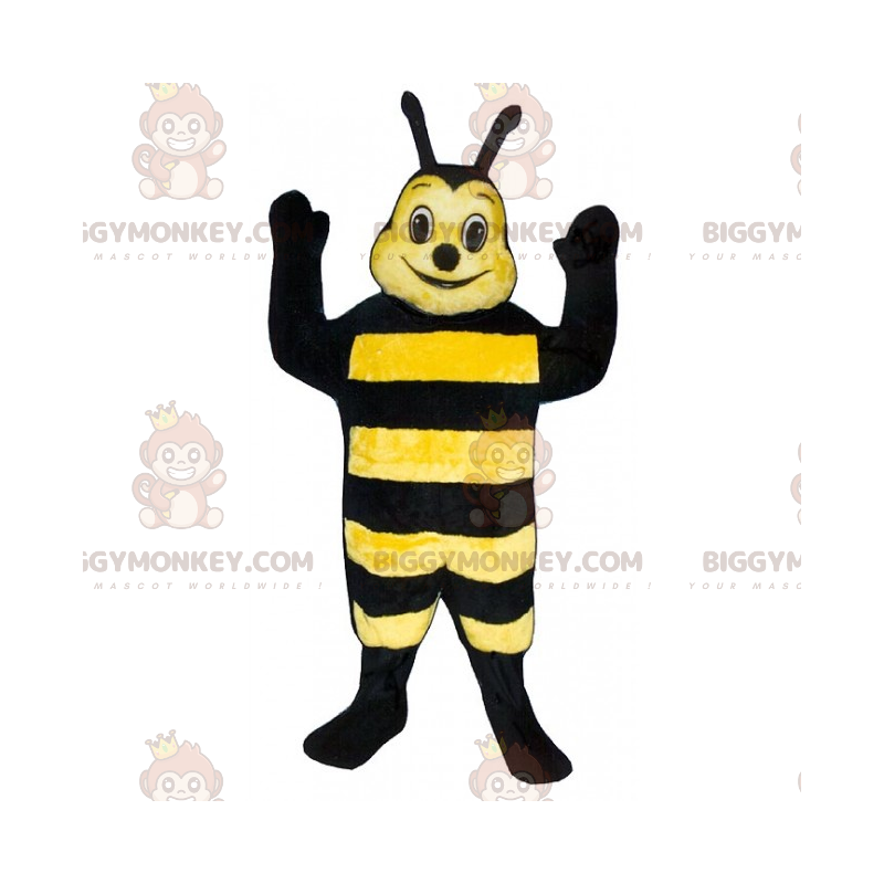 BIGGYMONKEY™ Biene mit kleinen Antennen-Maskottchen-Kostüm -