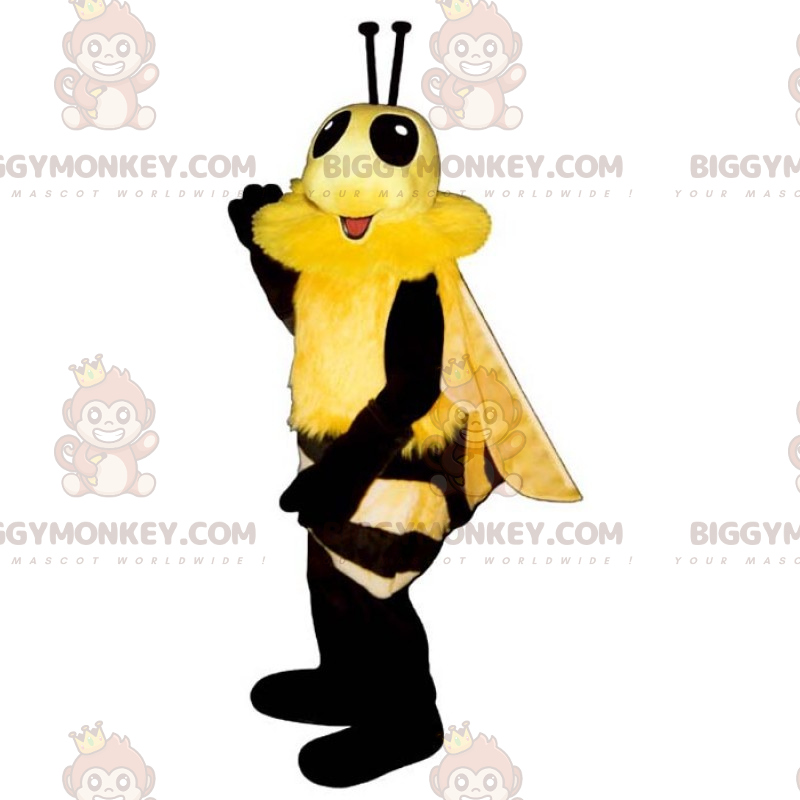 Biene BIGGYMONKEY™ Maskottchenkostüm mit weichem Fell -