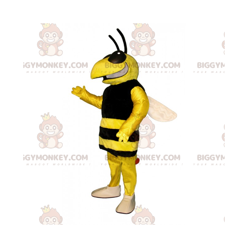 Biene BIGGYMONKEY™ Maskottchenkostüm mit breitem Lächeln -
