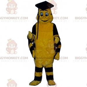 Bee BIGGYMONKEY™ Maskottchen-Kostüm im Abschluss-Outfit -